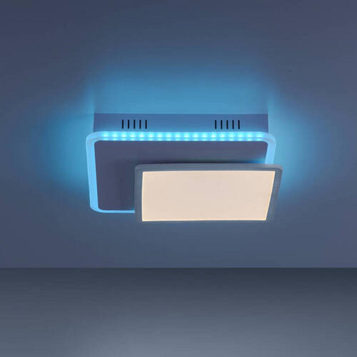 LED-Deckenleuchte Arenda L: 45,3 cm dimmbar und Schwenkbar - Weiß, Design, Kunststoff/Metall (45,3/45,3/7,5cm)