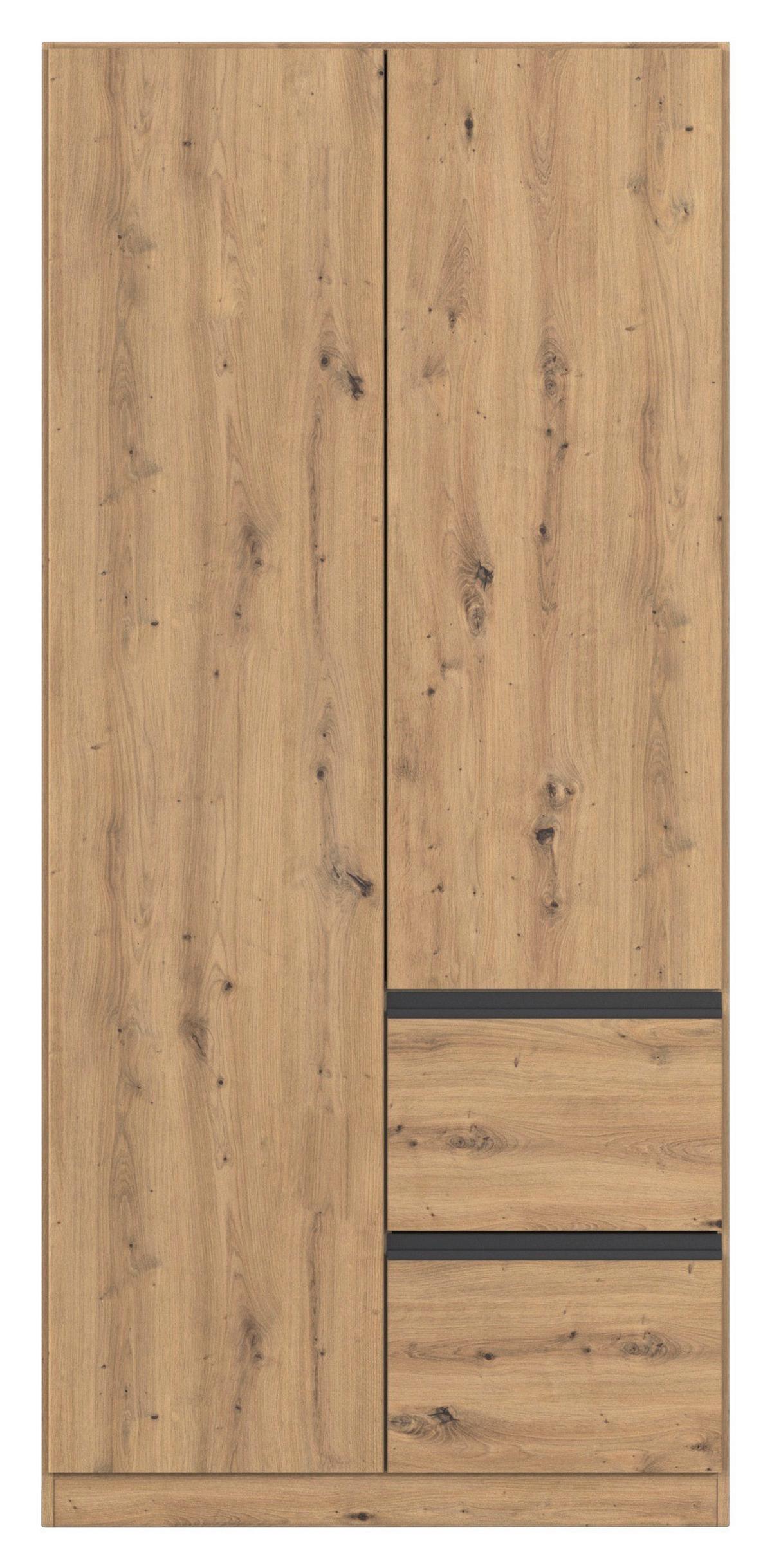 Drehtürenschrank Costa Eiche Artisan Dekor B: 91 cm - Eiche Artisan, MODERN, Holzwerkstoff (91/197/54cm) - Rauch Möbel
