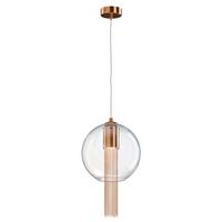 Pendelleuchte Flusso - Transparent/Bronzefarben, Trend, Glas/Metall (25/47cm) - MAYTONI