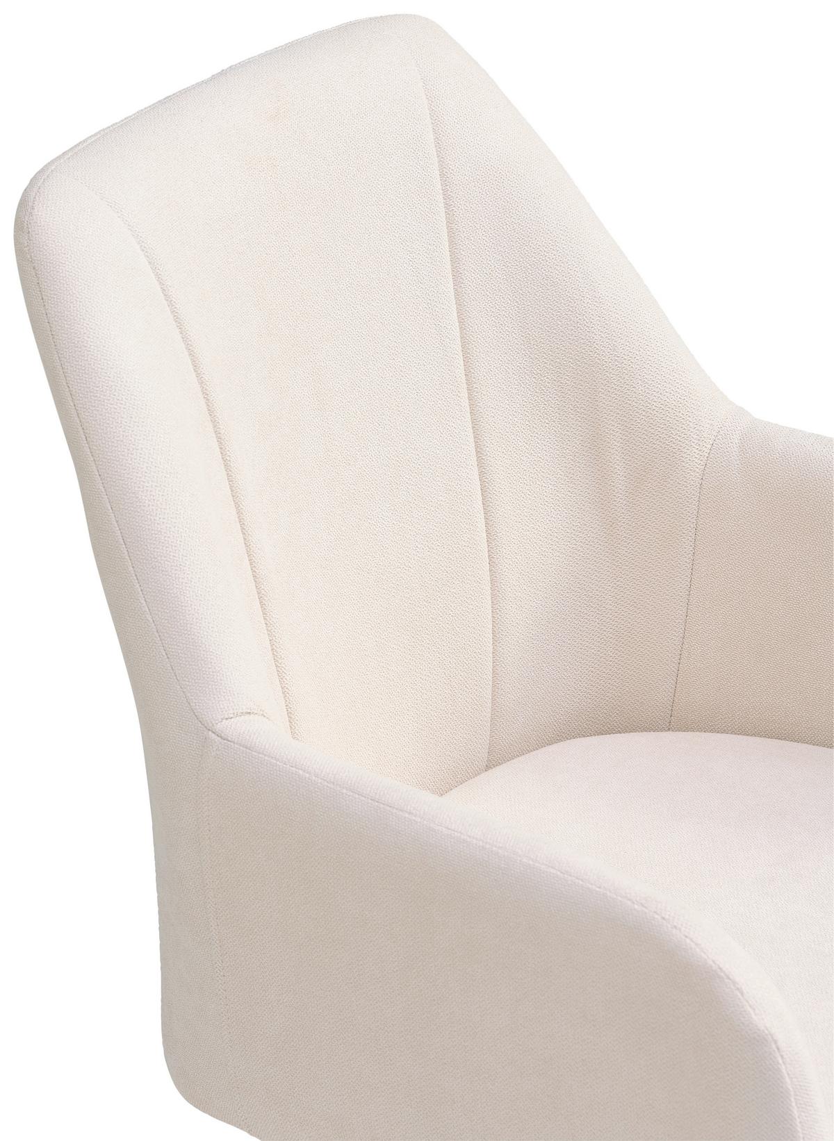 Armlehnstuhl Adelina Schwarz/Beige Gepolstert - Beige/Schwarz, LIFESTYLE, Textil/Metall (58/86/61cm) - MID.YOU