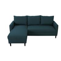 Ecksofa Tweety - Petrol/Schwarz, Basics, Textil (192/138cm) - P & B