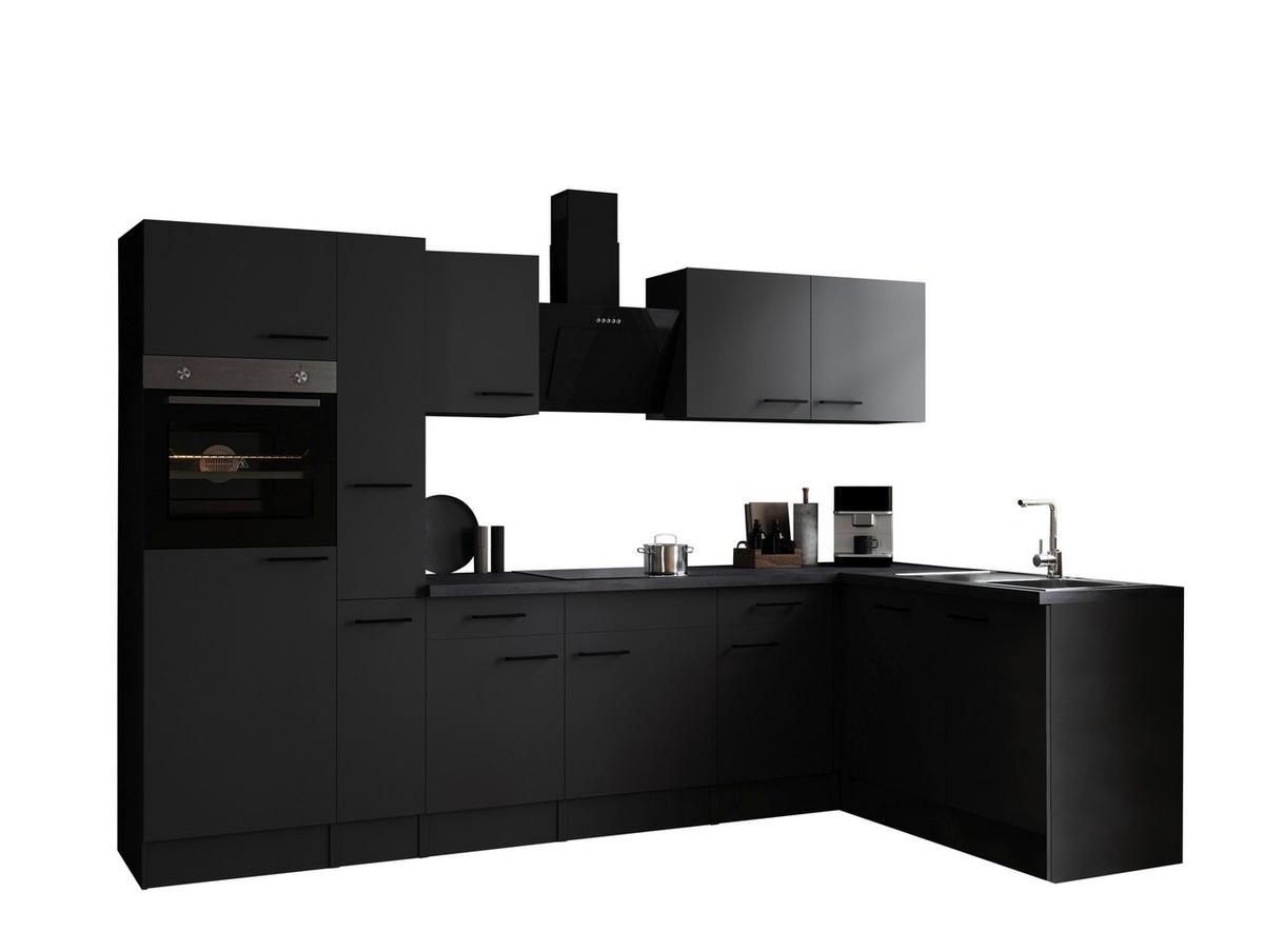 Eckküche Oliver Dunkelgrau S: 310x172cm - Dunkelgrau/Grau, Design, Holzwerkstoff (310/172cm) - Respekta