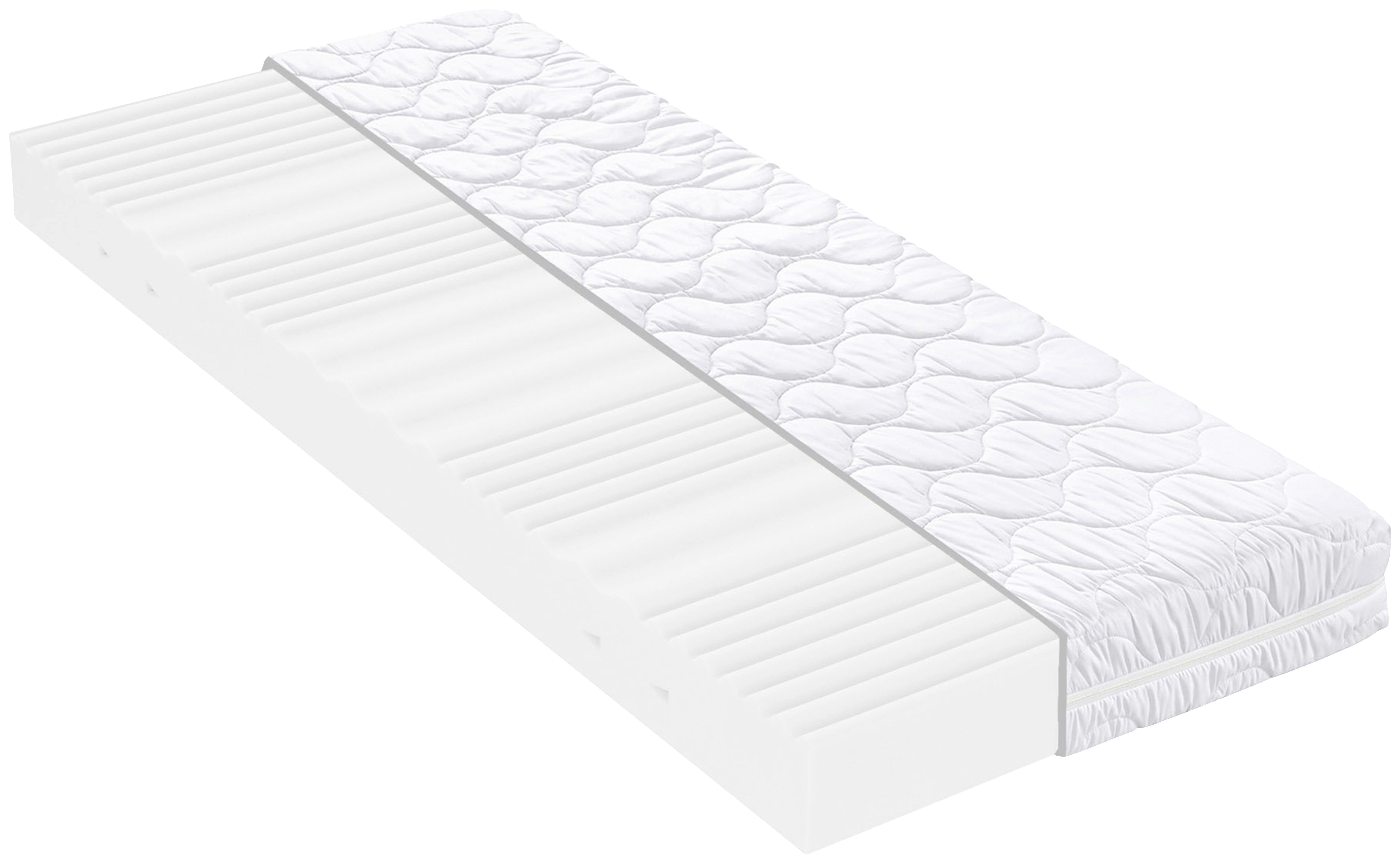 MATRAC BARI HARD - biela, textil (140/190cm)