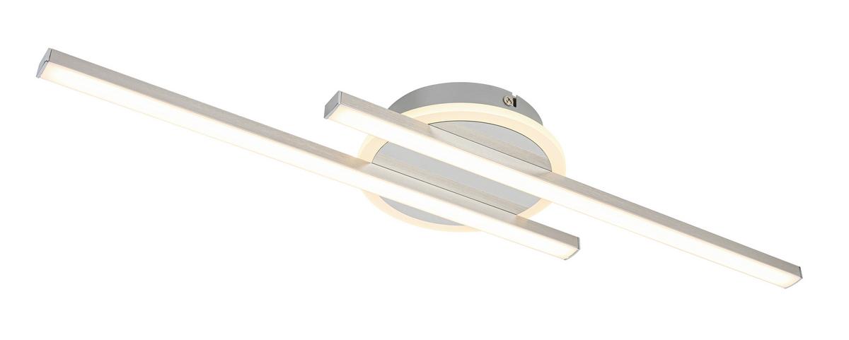 Led-deckenleuchte Cennet - Chromfarben/Alufarben, Basics, Kunststoff/Metall (15/58/5cm) - Luca Bessoni