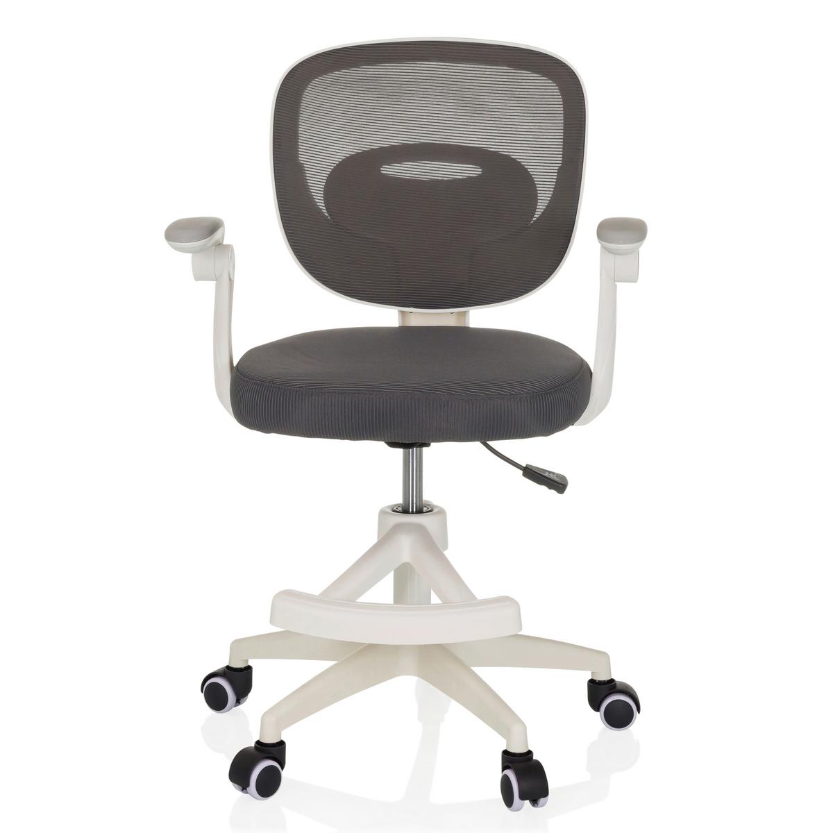 Jugenddrehstuhl Kiddy Smart Grau B: 61 cm - Rosa/Weiß, MODERN, Kunststoff/Textil (61/84-97/55cm) - MID.YOU