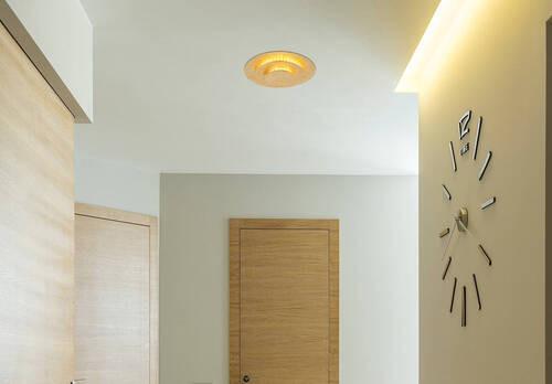 LED-Deckenleuchte 48465-18 - Goldfarben, Design, Metall (18/4,7cm) - Globo