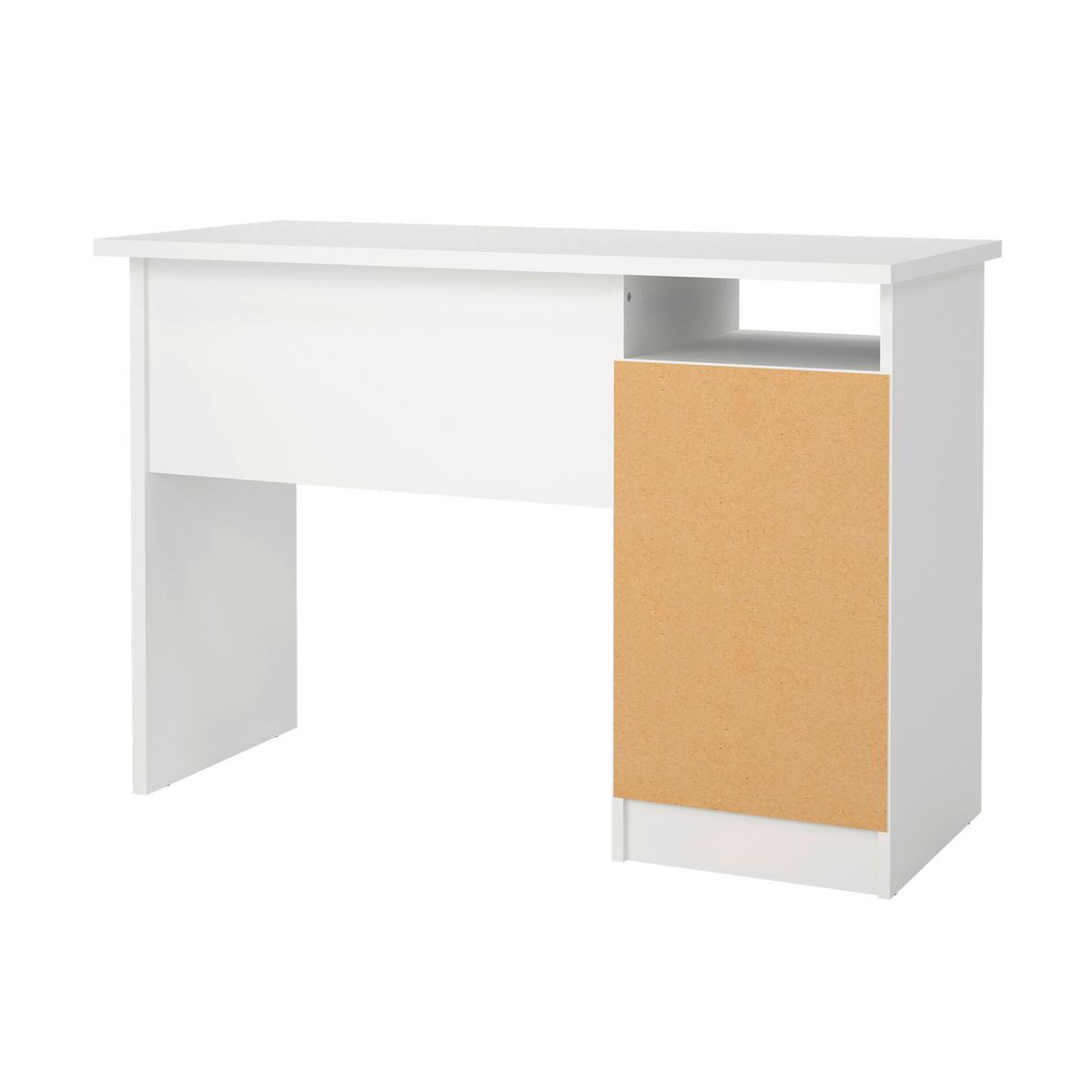 Schreibtisch Function Plus, Weiß, L: 110 Cm - Weiß, MODERN, Holzwerkstoff (110/48,5/76cm) - MID.YOU
