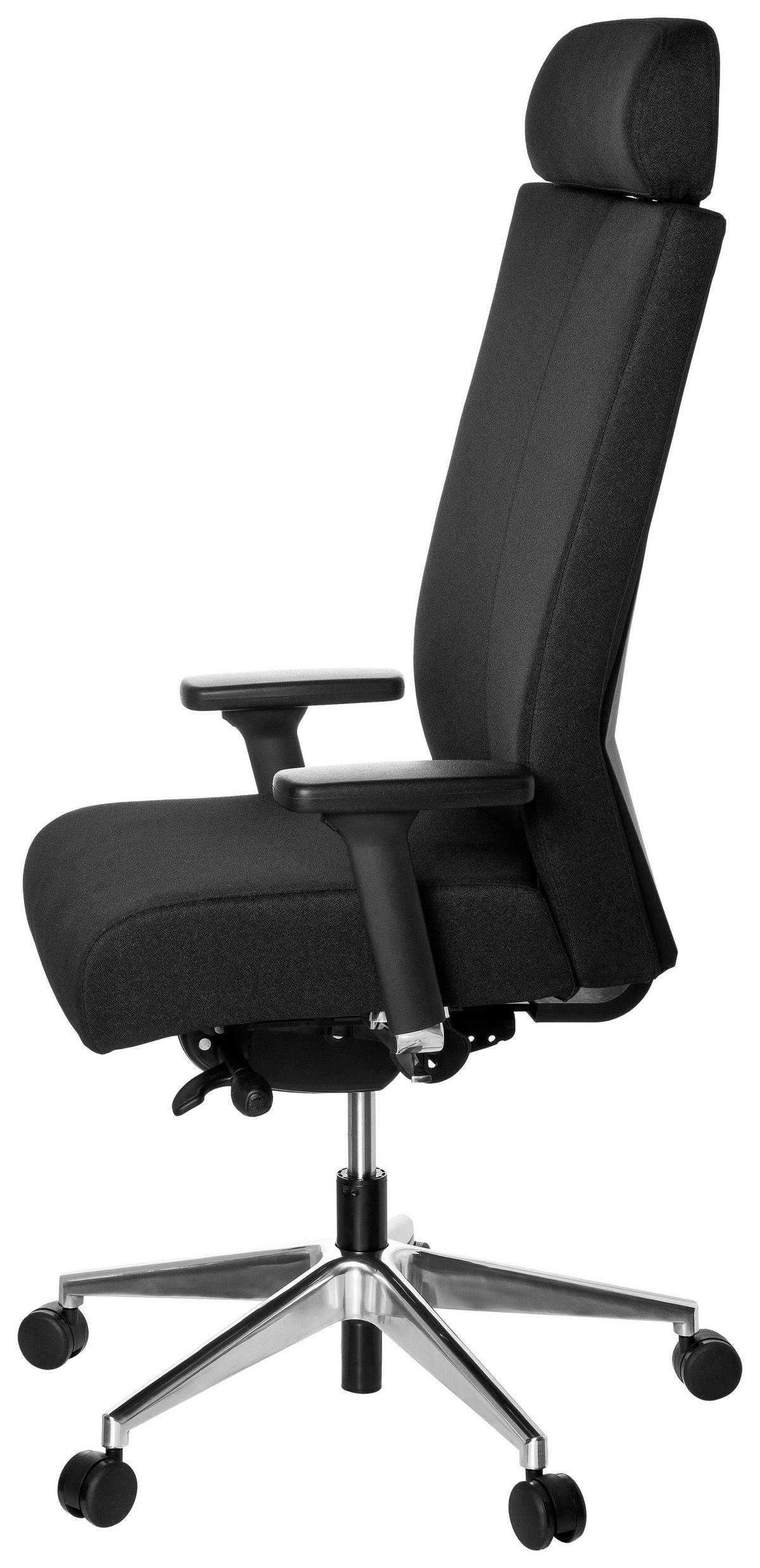 Drehstuhl Pro-Tec Xxl Schwarz - Alufarben/Schwarz, MODERN, Kunststoff/Textil (59/138/49cm) - MID.YOU