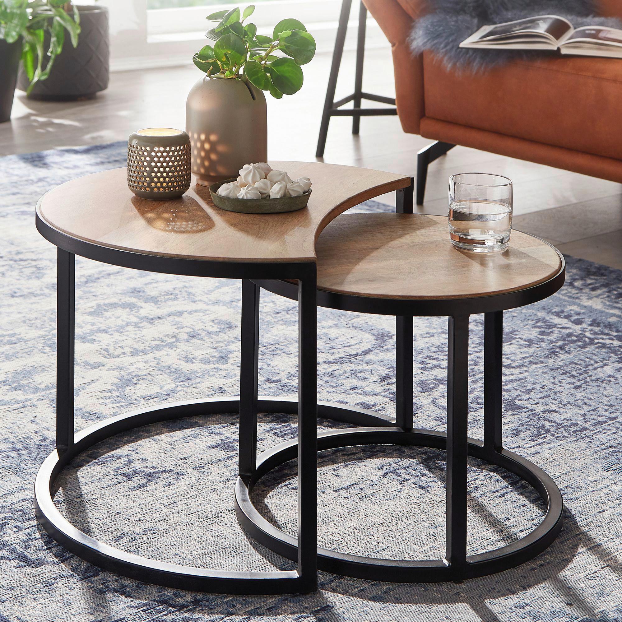 MID.YOU Couchtischset Wohnling B60cm Hellbraun