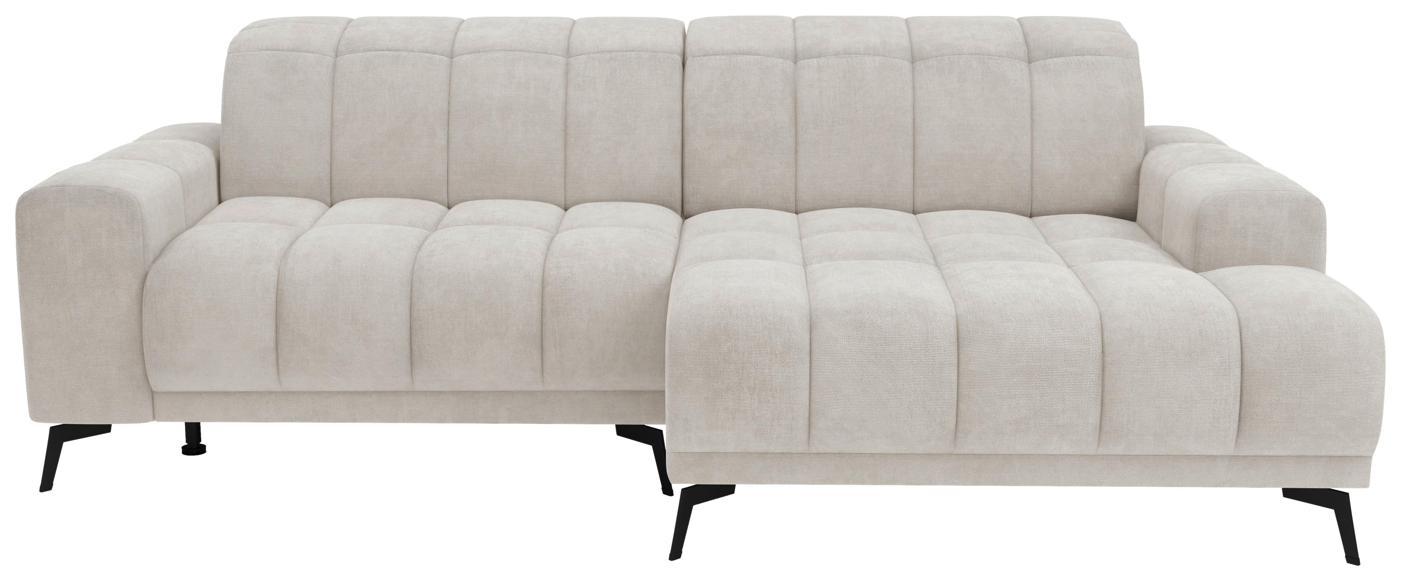 Rohová sedačka LAYA, pravá, krémová tkanina MEMPHIS - krémová, Moderní, textil (250/155cm) - Premium Living