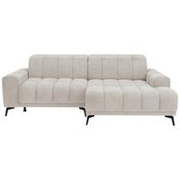 Rohová sedačka LAYA, pravá, krémová tkanina MEMPHIS - krémová, Moderní, textil (250/155cm) - Premium Living