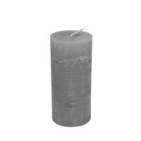 Válcová svíčka LIA - světle šedá, Moderní, textil/přírodní materiály (6,8/15cm) - Premium Living