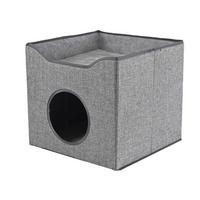 Pohovka pro kočku MEOW MEOW - šedá, Konvenční, kompozitní dřevo/textil (40/40/37cm) - Mömax