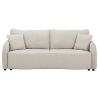 3-Sitzer-Sofa Bari mit Schlaffunktion & Bettkasten - Beige/Schwarz, Basics, Textil (215/89/100cm) - P & B
