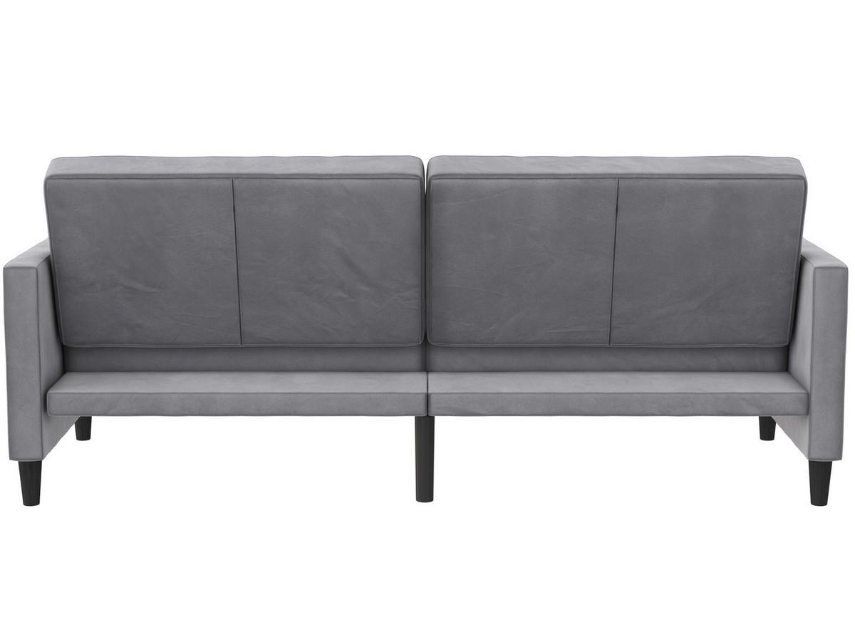 Schlafsofa Palermo Grau, mit Schlaffunktion - Schwarz/Grau, Basics, Textil (207/86cm) - Livetastic