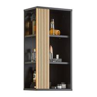 Závesná skrinka VENEZIA - čierna/farba duba, Lifestyle, kompozitné drevo (35/72/25cm) - Mömax