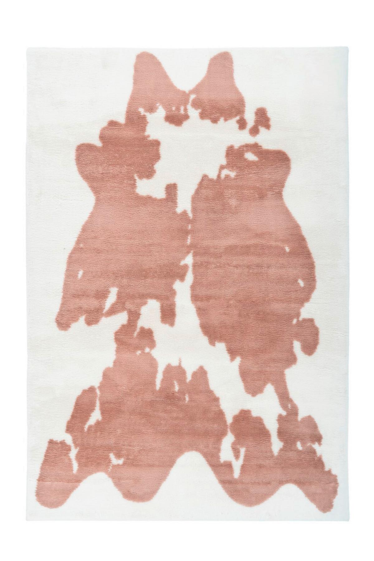 Hochflorteppich Rabbit Animal Weiß/taupe, 120x160 Cm - Taupe/Weiß, KONVENTIONELL, Textil (120/160cm)