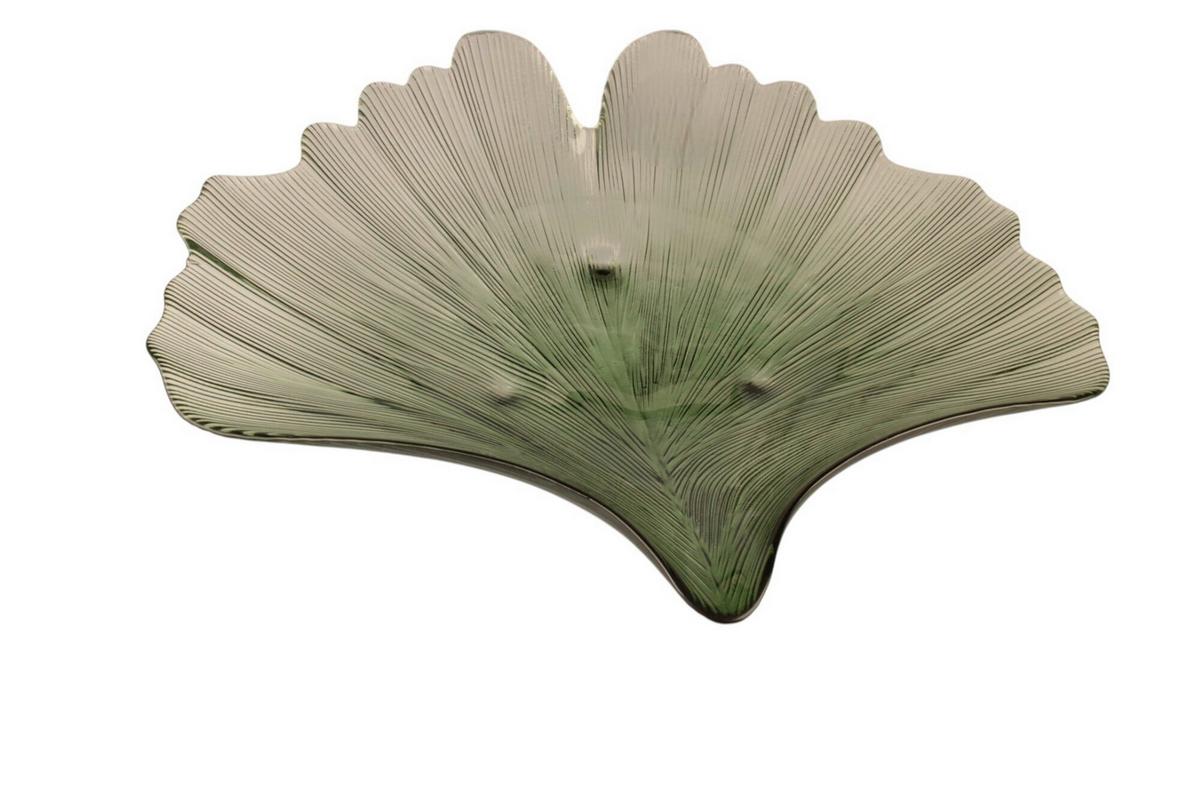 Servierplatte Fiby - Grün, Design, Glas (39/35cm) - Luca Bessoni