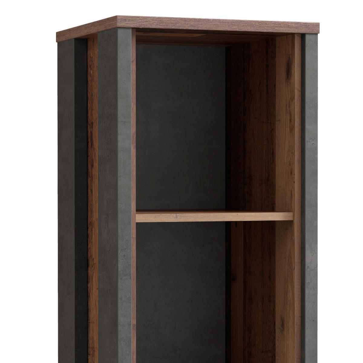 Regal Cliff B: 47 cm Braun/Dunkelgrau - Dunkelgrau/Braun, KONVENTIONELL, Holzwerkstoff/Kunststoff (47/115,1/42cm) - MID.YOU
