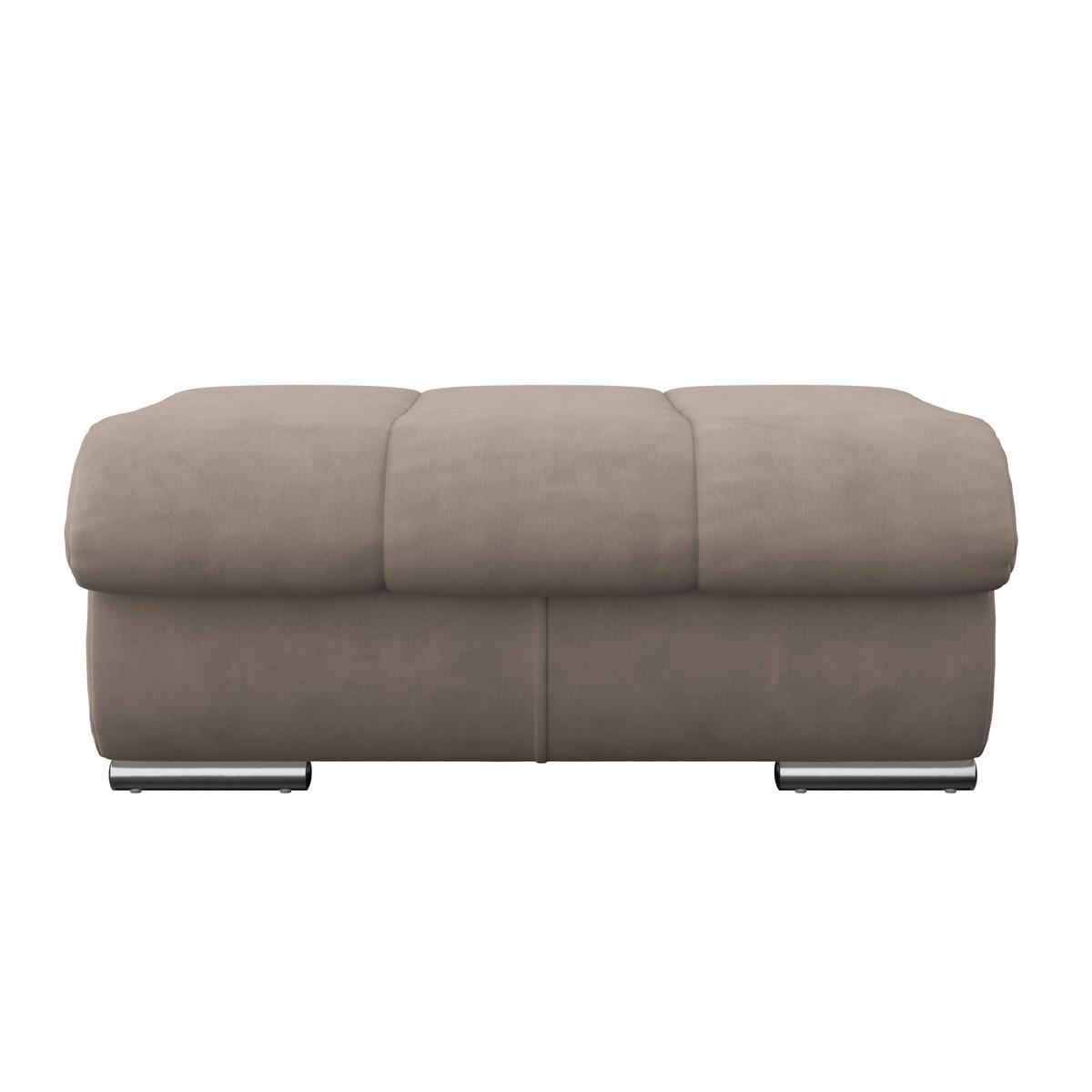 Hocker Multi - Chromfarben/Beige, MODERN, Textil (100/43/80cm) - Luca Bessoni