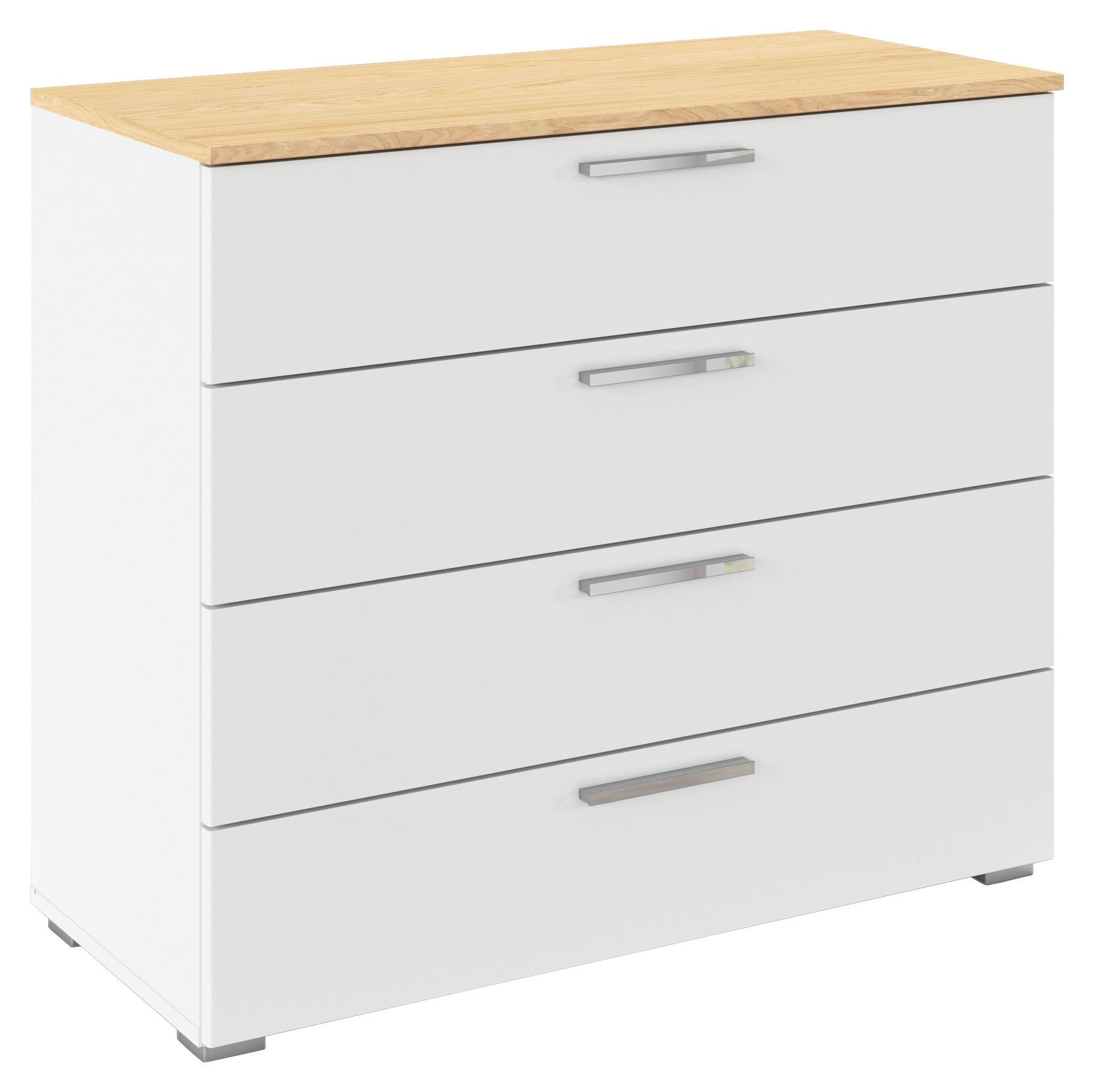 Kommode Calisto - Eichefarben/Weiß, KONVENTIONELL, Holzwerkstoff (93/81/42cm) - James Wood