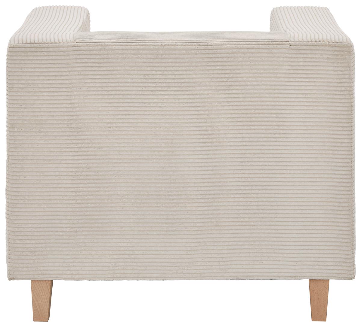 Křeslo SAM, krémový manšestr - barvy dubu/béžová, Moderní, dřevo/textil (98/79/84cm) - Mömax
