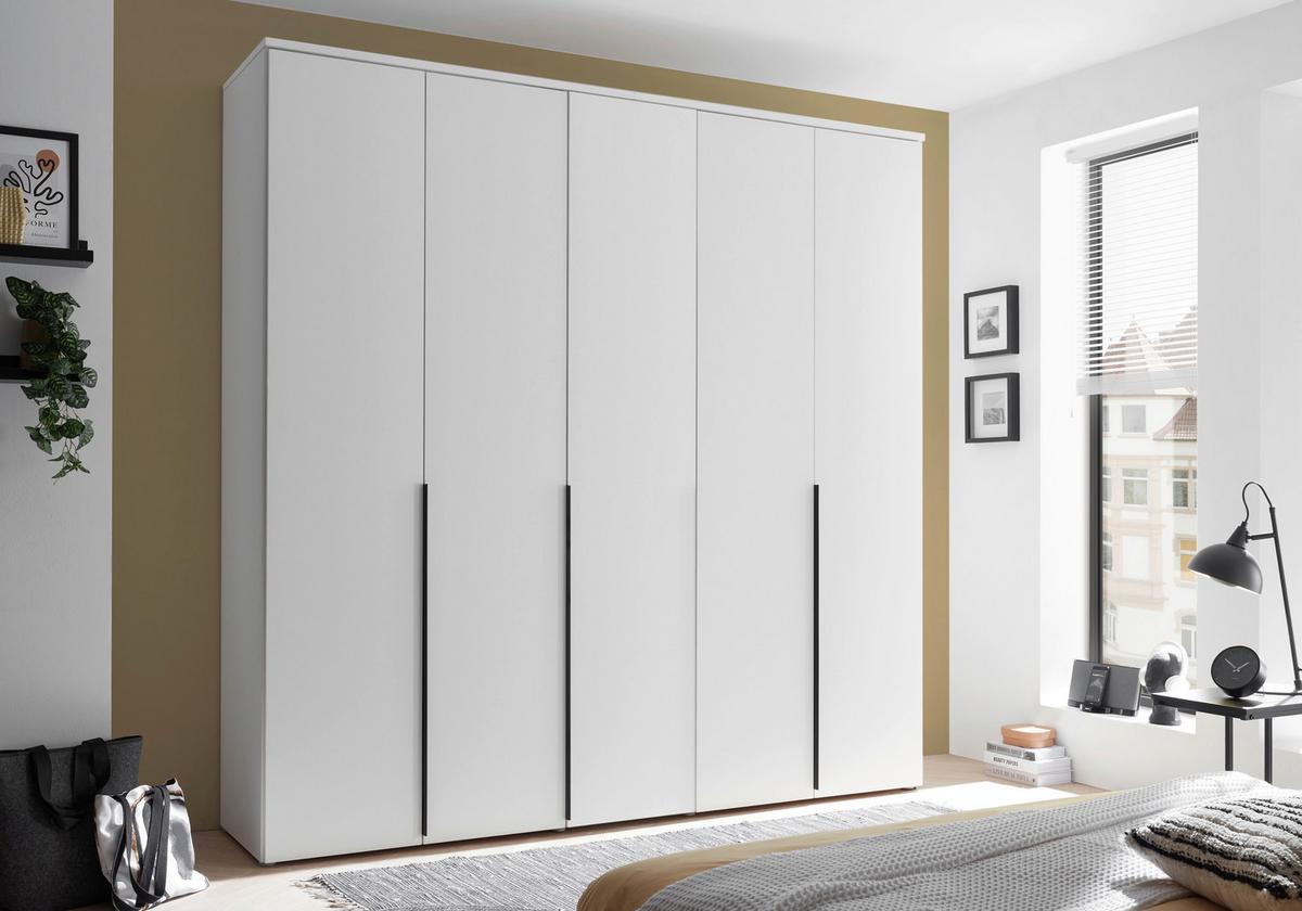 Drehtürenschrank 225 cm Kevo Weiß - Weiß, MODERN, Holzwerkstoff (225/225/52cm) - Carryhome