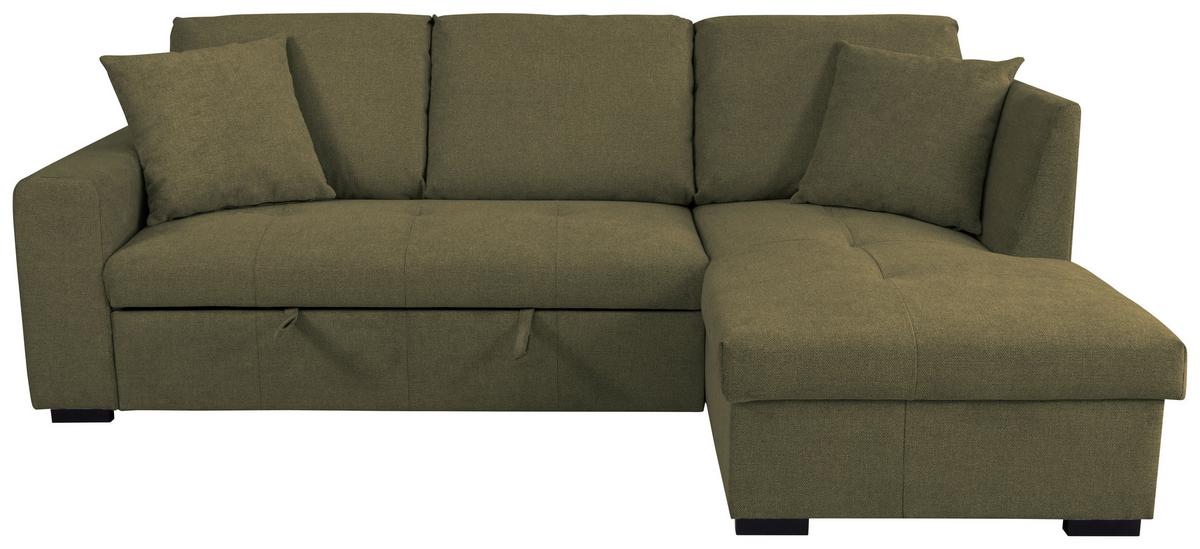 Ecksofa Lukas Olivgrün S: 239x158 Cm - Olivgrün, Trend, Textil (239/158cm)
