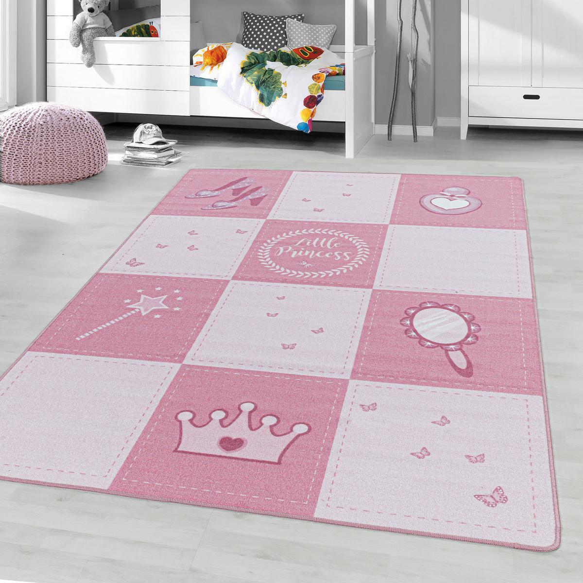 Kinderteppich Prinzessin Pink Play 80x120 cm - Pink, Basics, Textil (80/120cm)