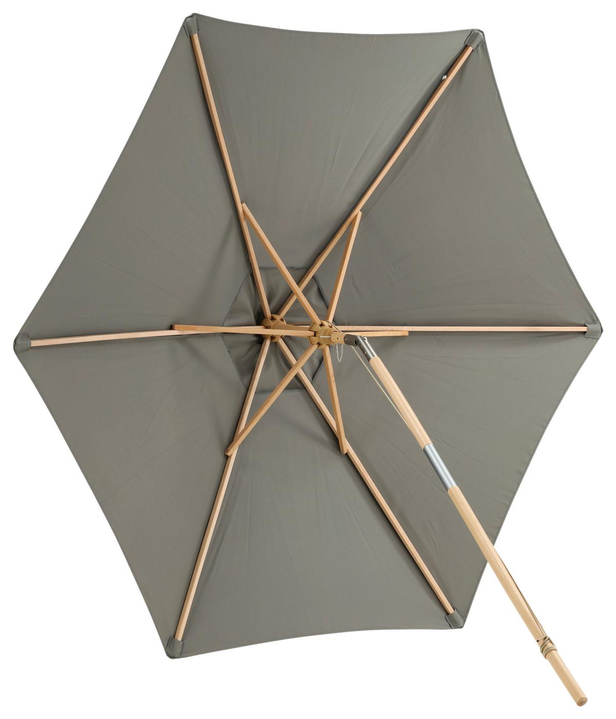Sonnenschirm Corypho - Grau, KONVENTIONELL (250/232cm) - Gardenson