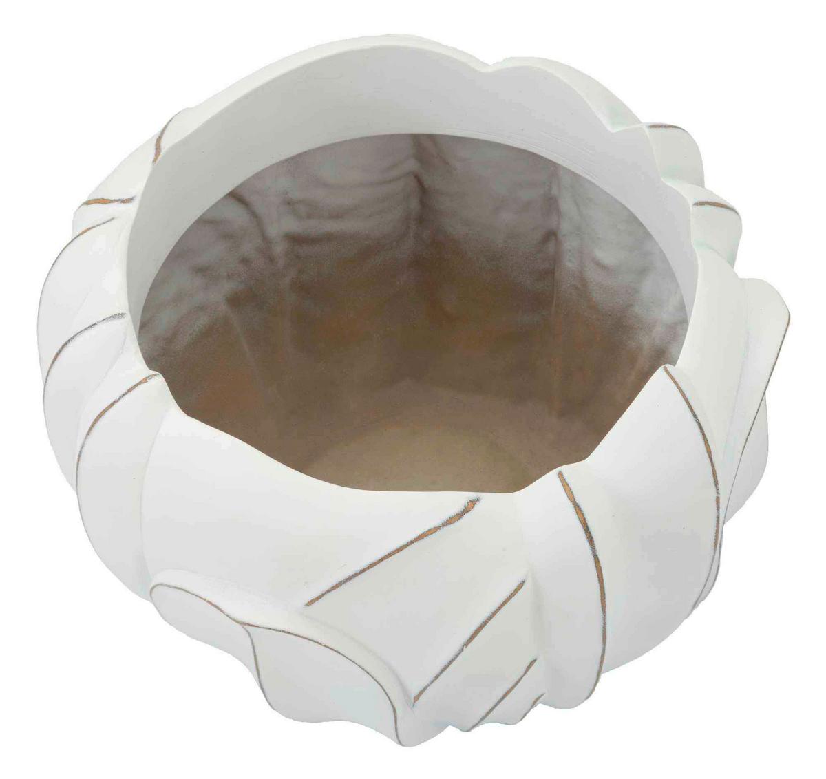 Vase Gardy Weiß B: 34,5 Cm - Weiß, Basics, Kunststoff (34,5/23,5/34,5cm)