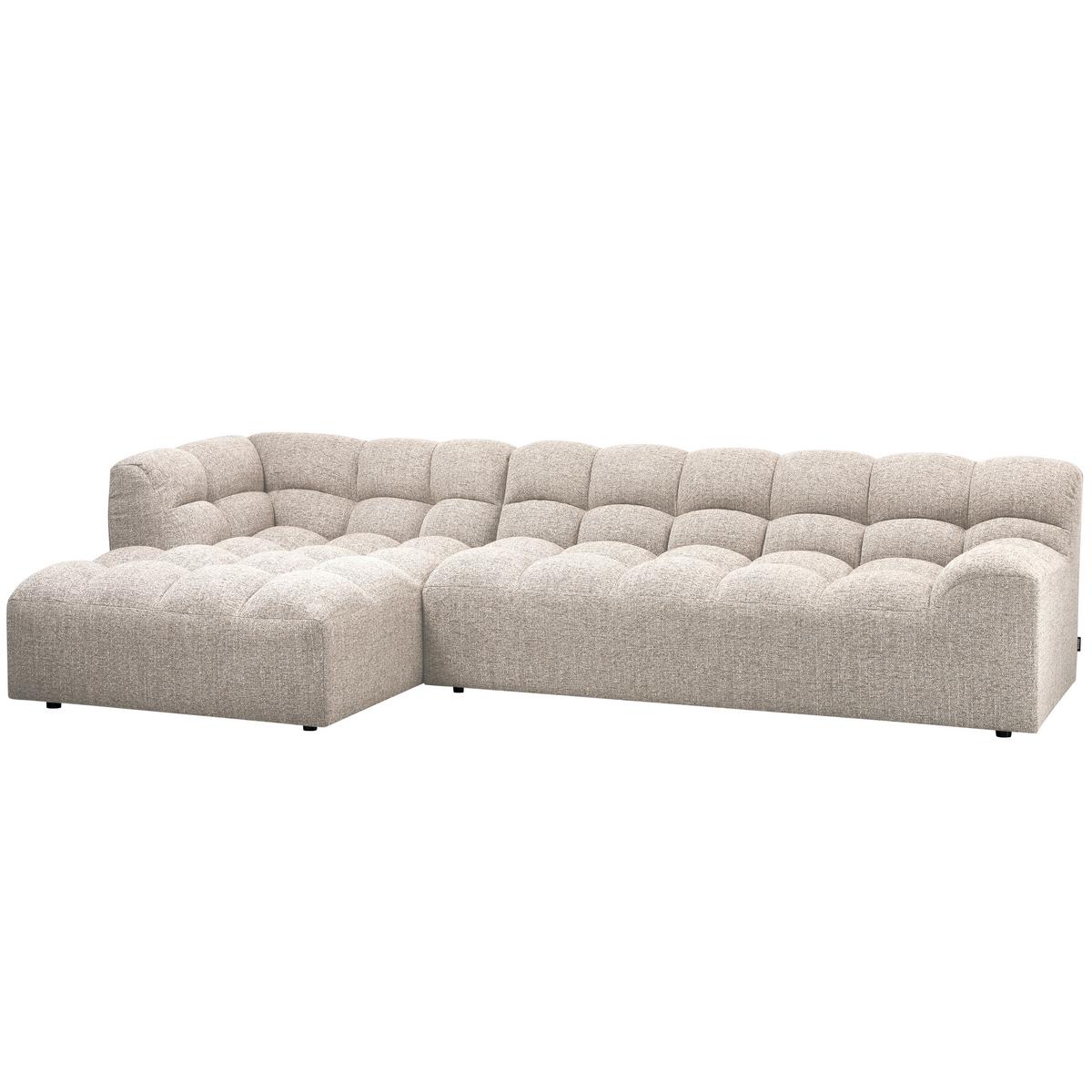 Ecksofa Allure Naturfarben S: 165x324cm - Schwarz/Naturfarben, Design, Textil (165/324cm) - Livetastic