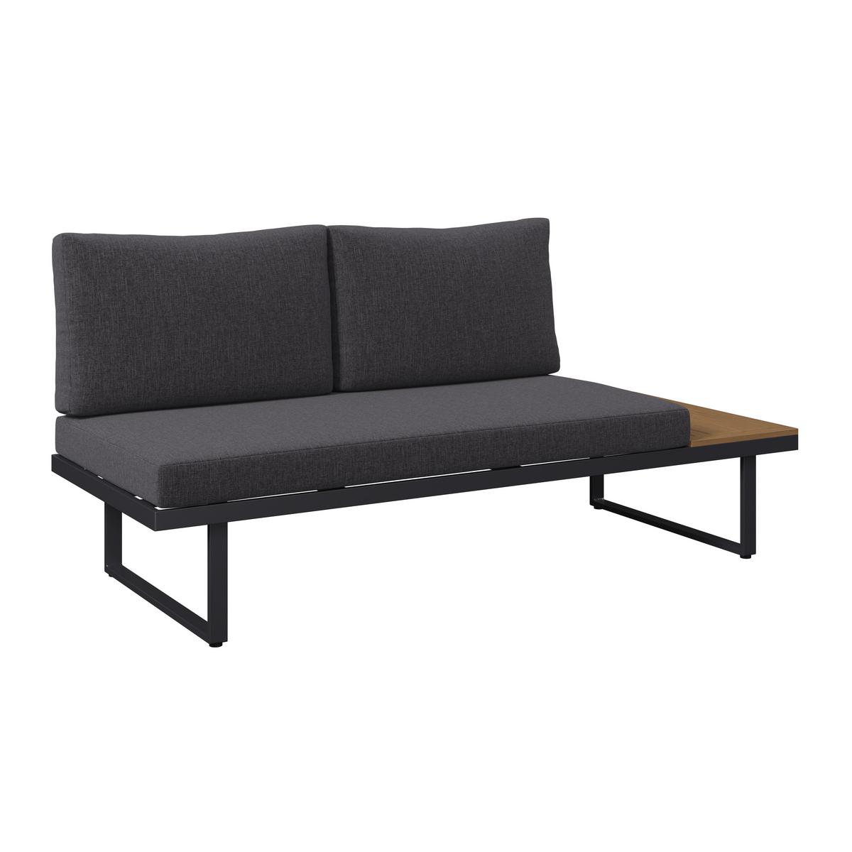 Loungegarnitur Montreal II - Dunkelgrau/Naturfarben, MODERN, Kunststoff/Textil (250/180cm) - Beldano