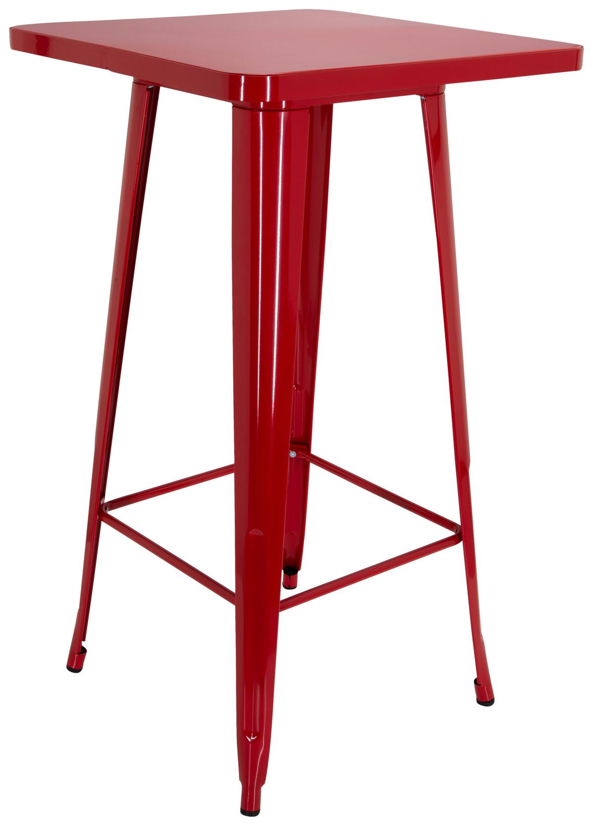 Bartisch Vantaggio High T 60x60x103,5cm Rot - Rot, Basics, Metall (60/60/103,5cm) - MID.YOU