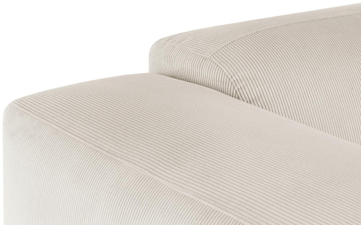 Ecksofa Hannah Creme 304x200 cm - Creme/Schwarz, Design, Textil (304/200cm) - MID.YOU