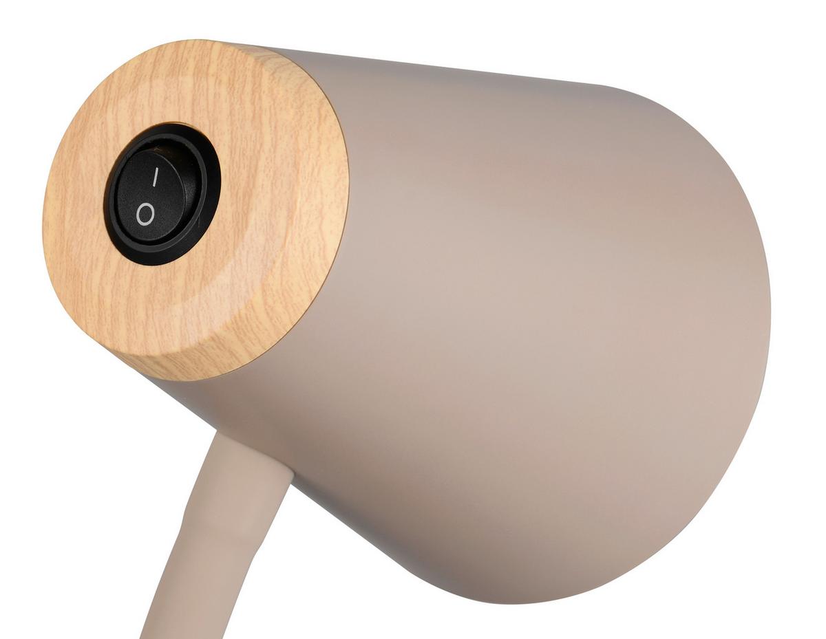 LED-Tischleuchte Pongo Braun Beige B: 13 cm - Beige/Braun, Basics, Kunststoff/Metall (36/13/23cm)