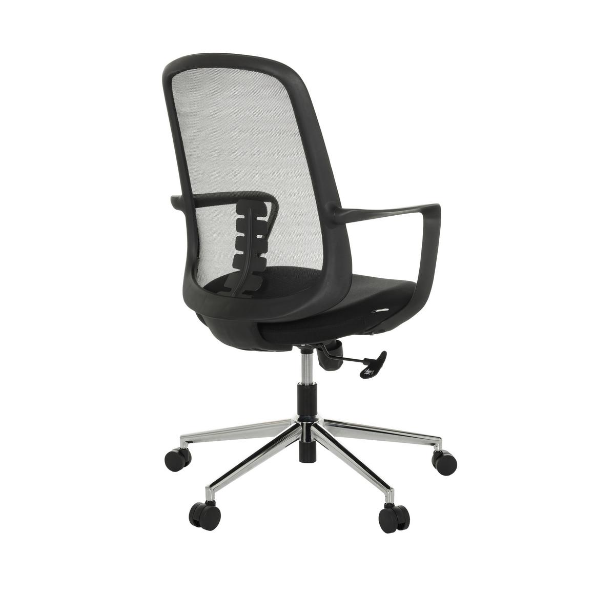 Drehstuhl Sediolo B - Schwarz, Basics, Kunststoff/Textil (63/100-108/63cm) - MID.YOU