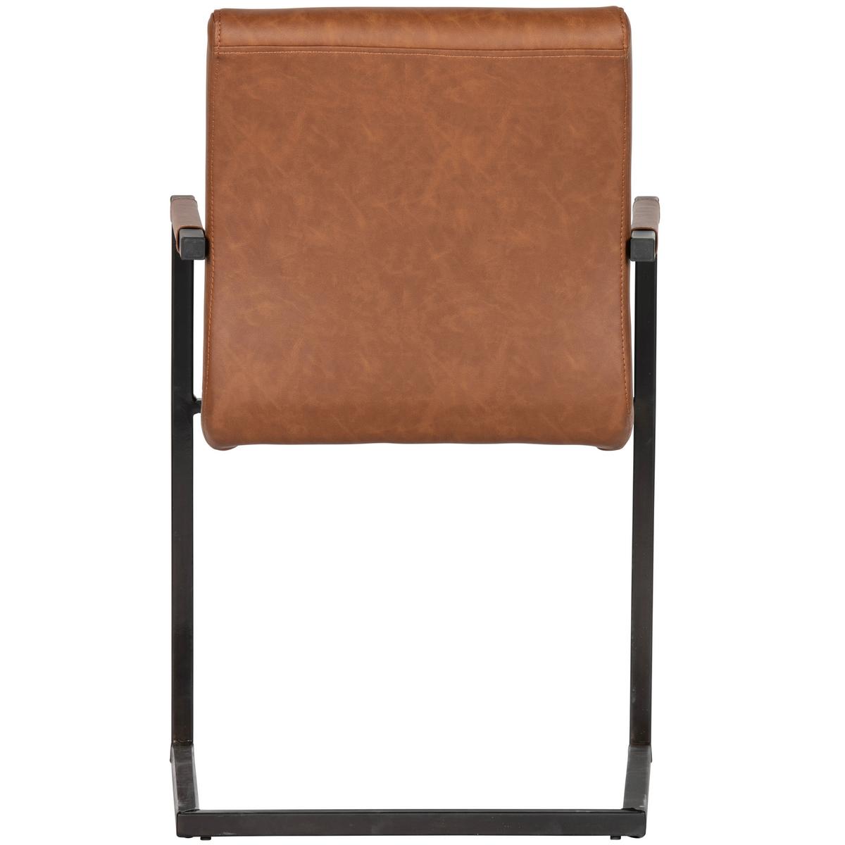 Armlehnstuhl-Set Bas Cognac B: 54cm - Cognac, MODERN, Textil/Metall (54/87/62cm) - Livetastic