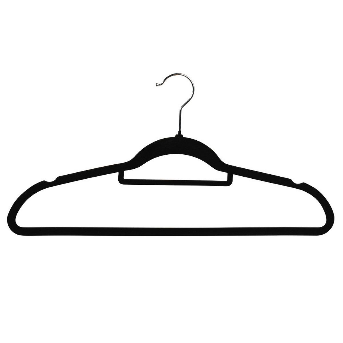 Kleiderbügel Set Schwarz B: 46 cm - Schwarz, Basics, Kunststoff (45.5/3.6/23cm) - Kesper