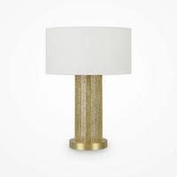 Tischleuchte Impressive - Goldfarben/Weiß, Trend, Textil/Metall (34/47cm) - MAYTONI