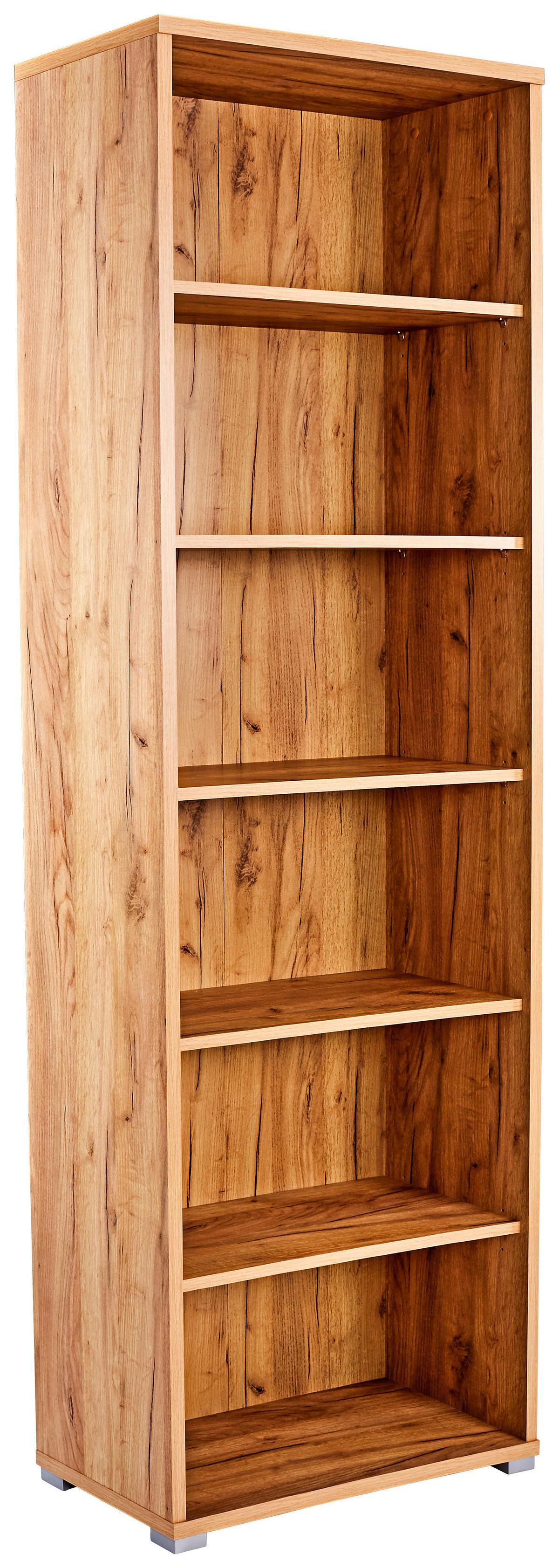 Aktenregal Profi Eiche Dekor B 75 Cm - Chromfarben/Eichefarben, MODERN, Holzwerkstoff (75/220/35cm) - Ondega