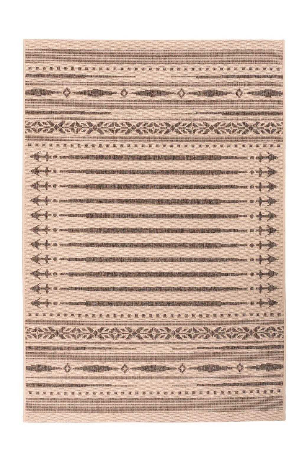 Flachwebteppich Splash 225 Braun/Creme, 80x150 cm - Creme/Braun, KONVENTIONELL, Textil (80/150cm)