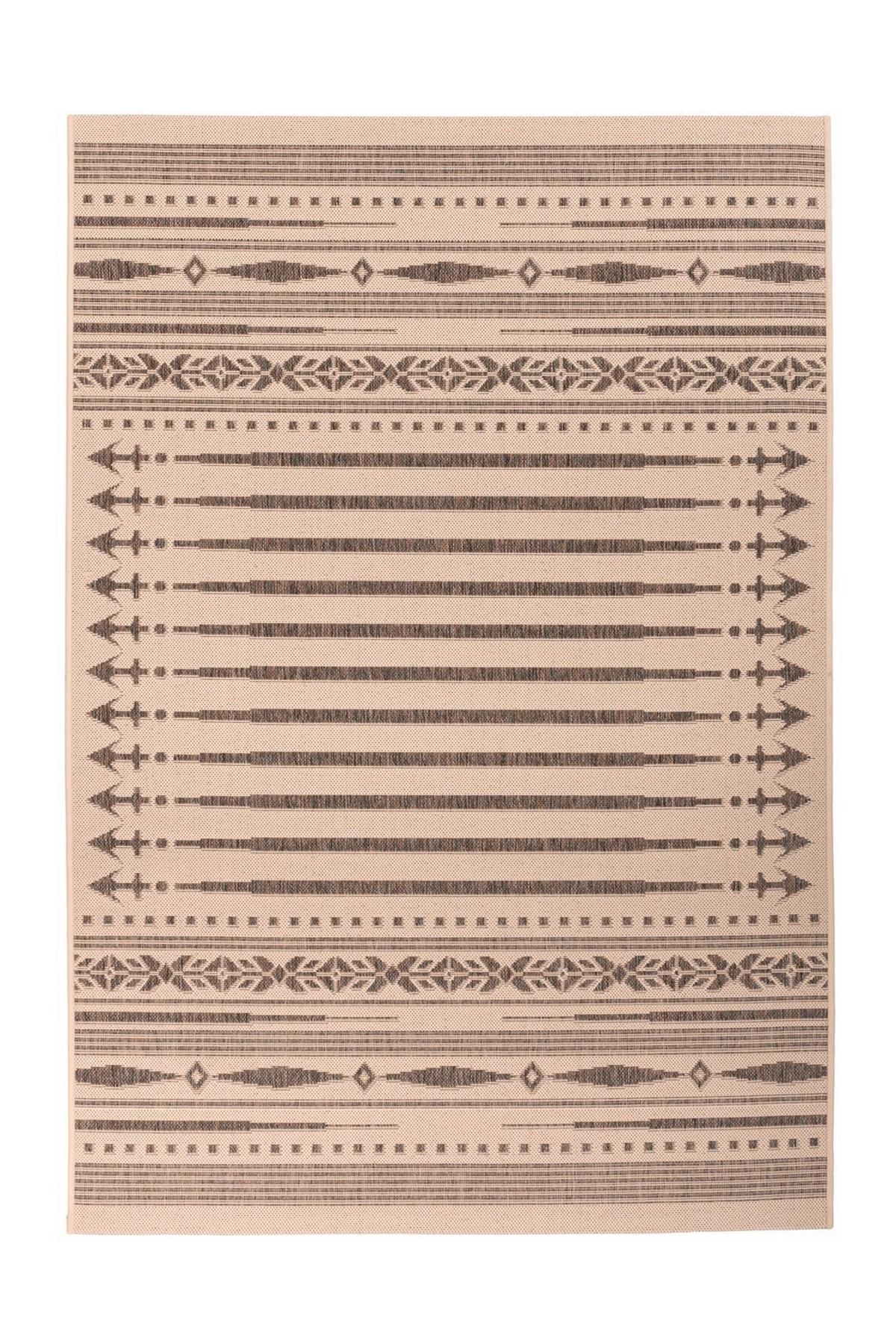 Flachwebteppich Splash 225 Braun/Creme, 80x150 cm - Creme/Braun, KONVENTIONELL, Textil (80/150cm)