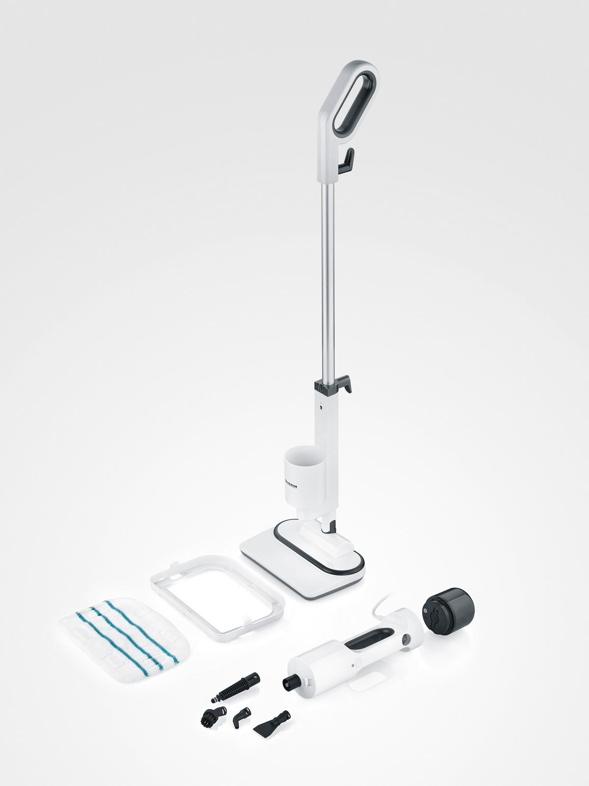 DAMPFREINIGER Weiß, 1500W - Weiß, Basics, Kunststoff (29/120/21cm) - Severin