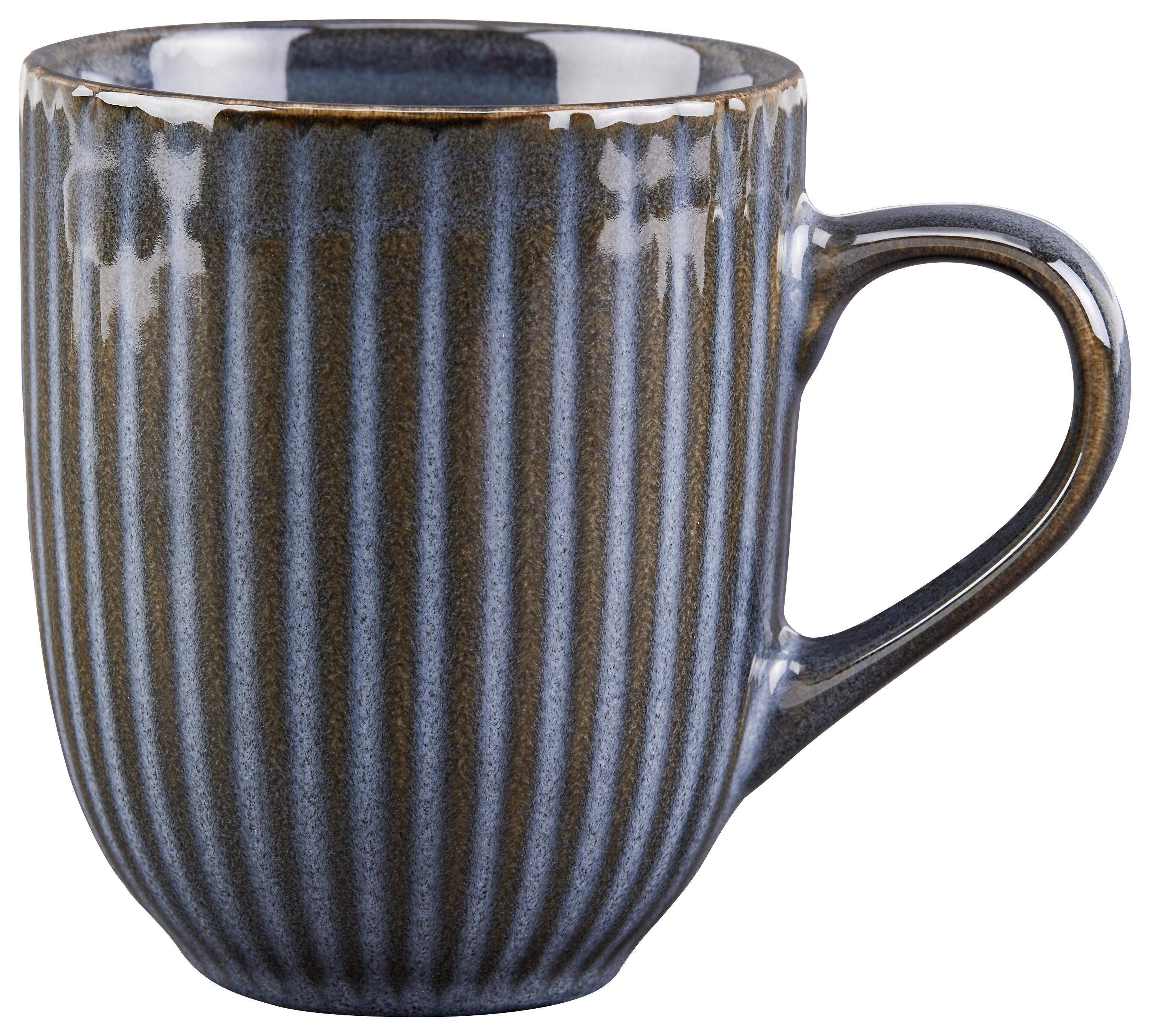 Kaffeebecher Steinzeug 220 Ml Farbverlauf/dunkelblau Danica - Dunkelblau, ROMANTIK / LANDHAUS, Keramik (7.3/8.9cm) - James Wood