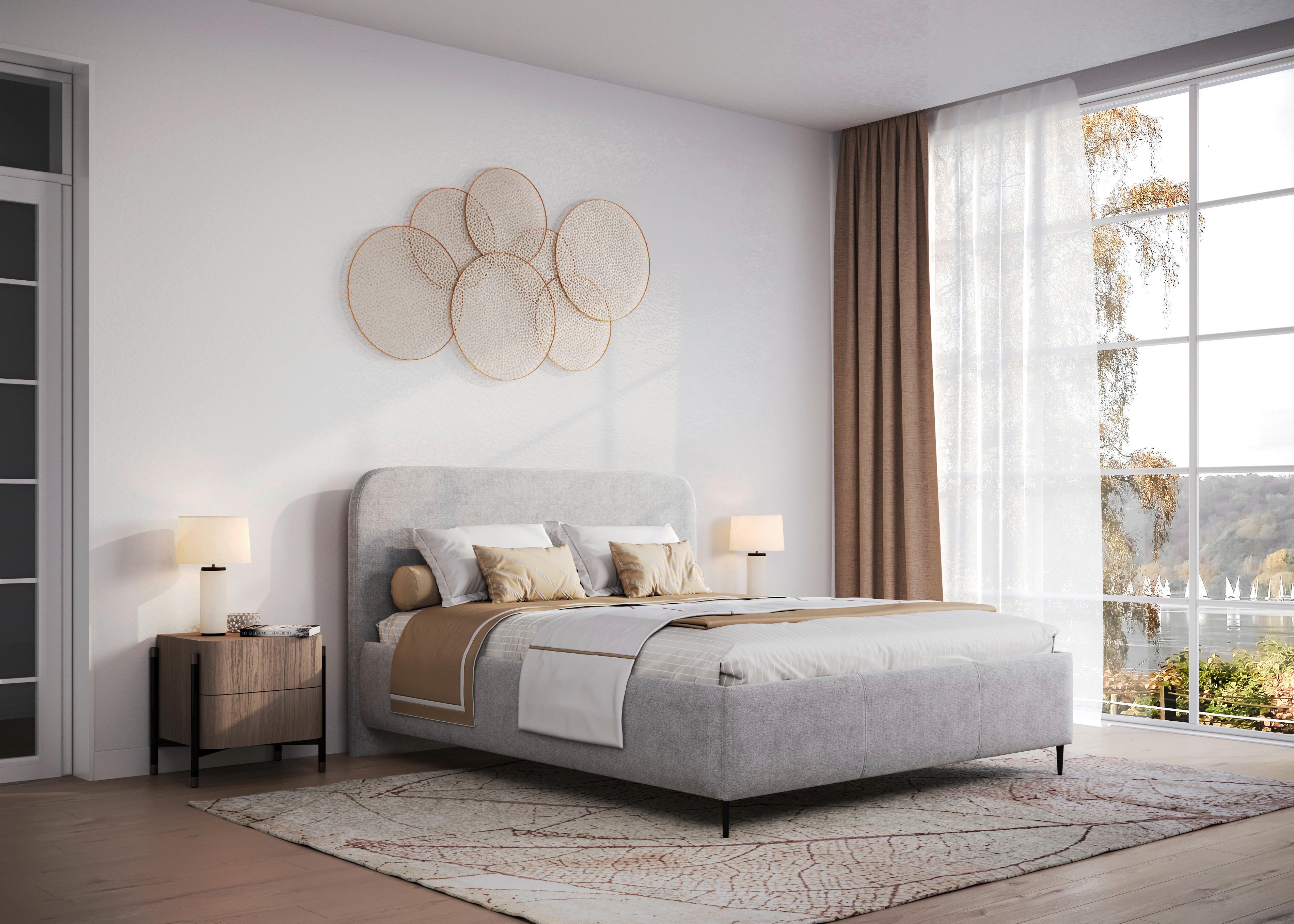 Polsterbett Bendi II - Schwarz/Grau, MODERN, Holz/Holzwerkstoff (140/200cm) - MID.YOU