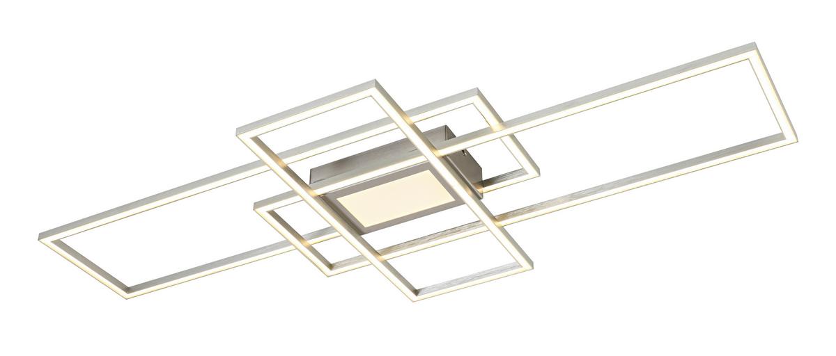 LED-Deckenleuchte Christina - Alufarben/Weiß, Basics, Kunststoff/Metall (45,8/100/6,4cm) - Luca Bessoni