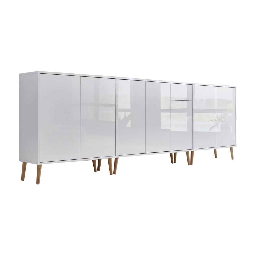 SIDEBOARD Mailand 6 B: 263,5 cm Weiß
