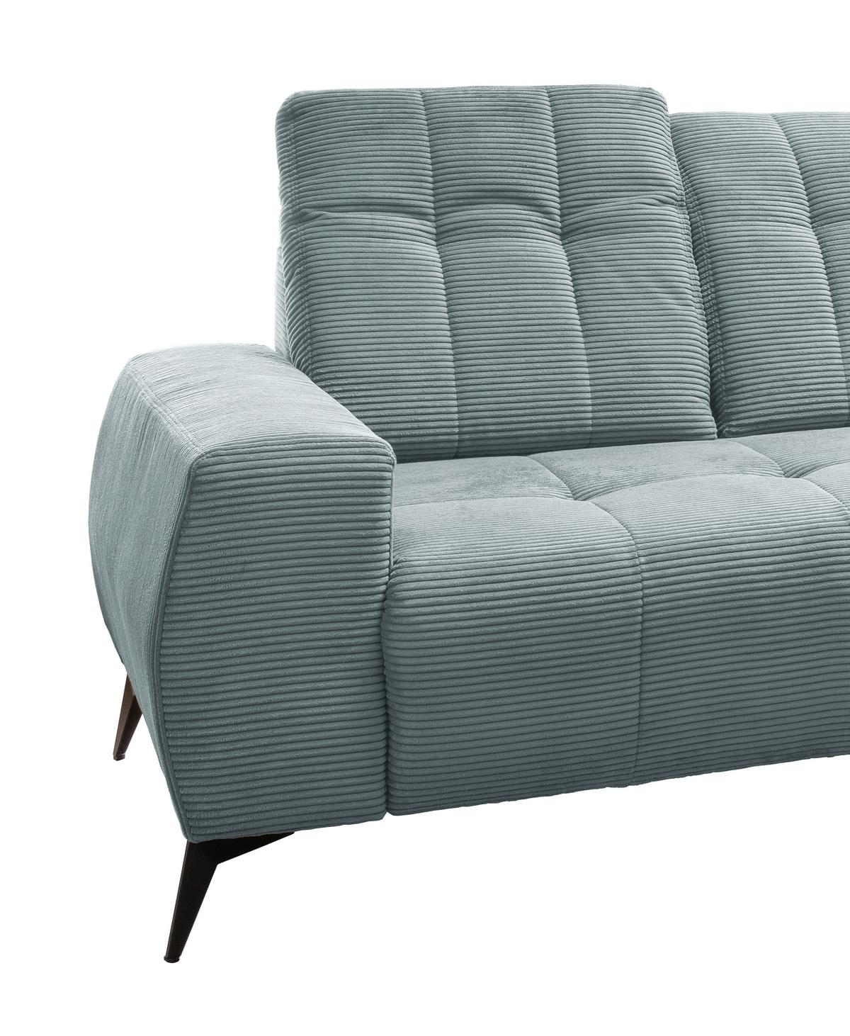 Ecksofa Mit Usb Anschluss Sano, Hellblau, S: 258x180 Cm - Schwarz/Hellblau, MODERN, Textil (258/180cm) - Livetastic