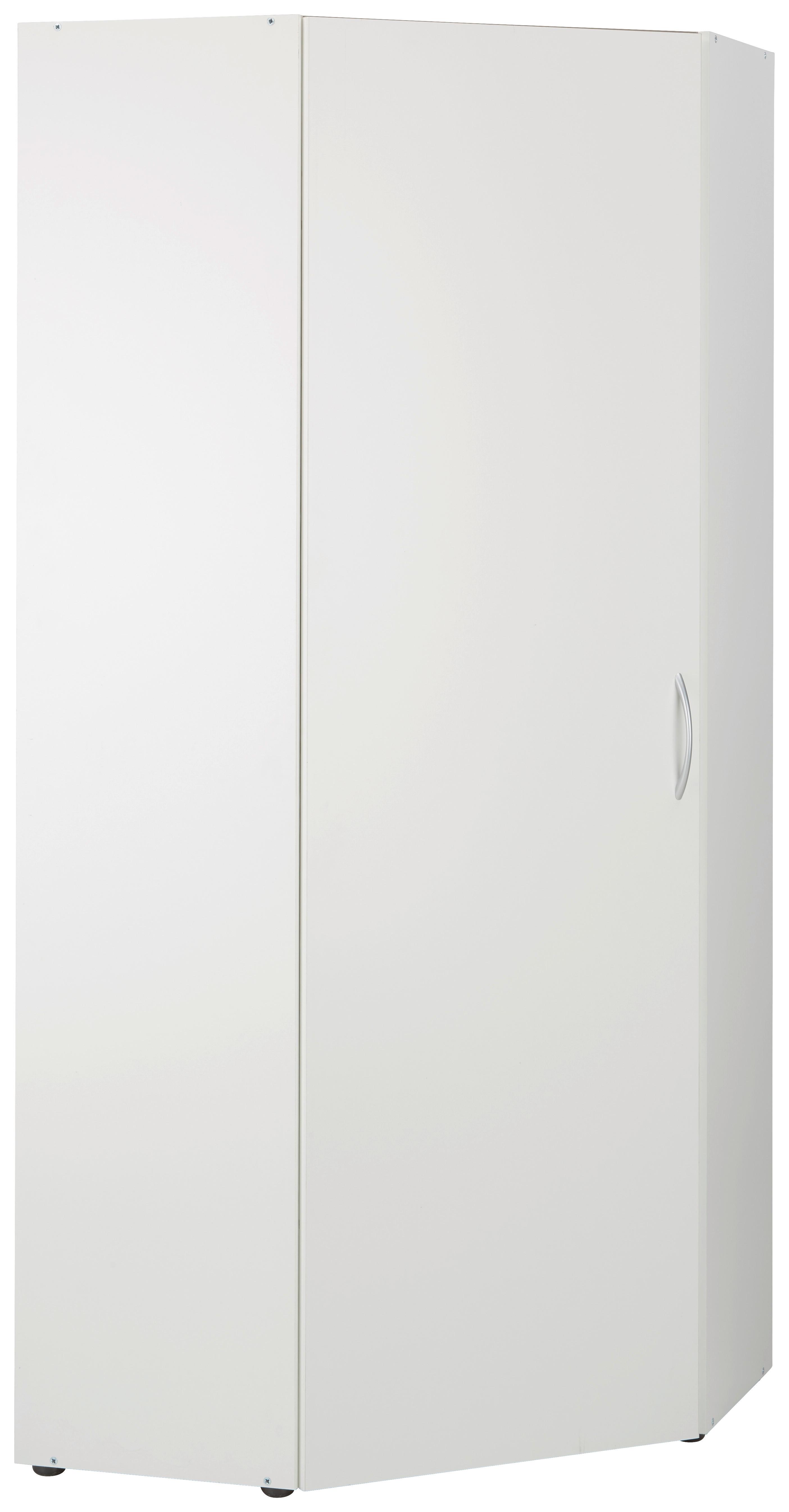 ROHOVÁ SKŘÍŇ MRK - bílá/barvy hliníku, Konvenční, kompozitní dřevo/plast (80/185/80cm) - Mömax